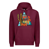 Burgundy Wıld and Free Premium Hoodie - JahusDesignShop