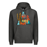 Charcoal Heather Wıld and Free Premium Hoodie - JahusDesignShop