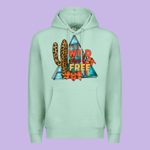 Wıld And Free Premium Hoodie Designed By Jahusdesignshop