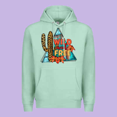 Wıld And Free Premium Hoodie Designed By Jahusdesignshop