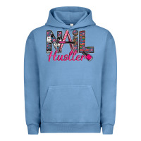 Pigment Pebble Blue Nail hustler Urban Hoodie - SublimationCraftShop