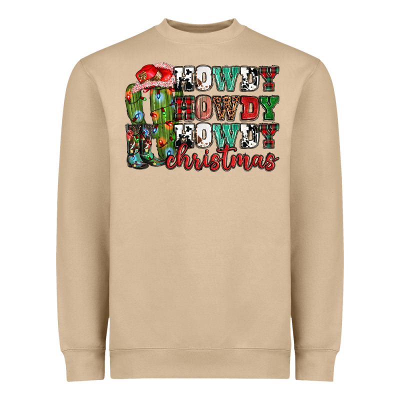 Howdy Howdy Howdy Christmas Heavyweight Sweatshirt by NancyCooperArtShop | Teevron