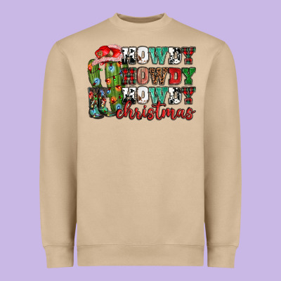 Howdy Howdy Howdy Christmas Heavyweight Sweatshirt Designed By Nancycooperartshop