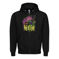 Black Rockin the mom Mother's Day Zipper Hoodie - HowdyJamesFarm
