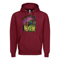 Burgundy Rockin the mom Mother's Day Zipper Hoodie - HowdyJamesFarm