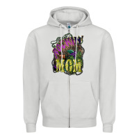 Dove Grey Rockin the mom Mother's Day Zipper Hoodie - HowdyJamesFarm