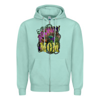 Seafoam Rockin the mom Mother's Day Zipper Hoodie - HowdyJamesFarm
