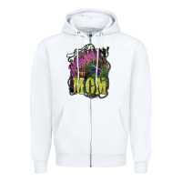 White Rockin the mom Mother's Day Zipper Hoodie - HowdyJamesFarm