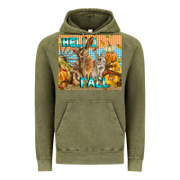 Vintage Olive Hello Fall Vintage Hoodie - LillyAllenDesigns