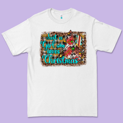 Just A Girl Who Loves Christmas Premium Tee Designed By Jahusdesignshop