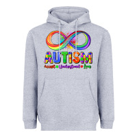 Heather Grey Autism accept understand love Heavyweight Hoodie - FaDigitalArtStudio