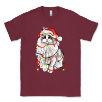 Burgundy christmas ragdoll cat Classic Tee - LillyAllenDesigns