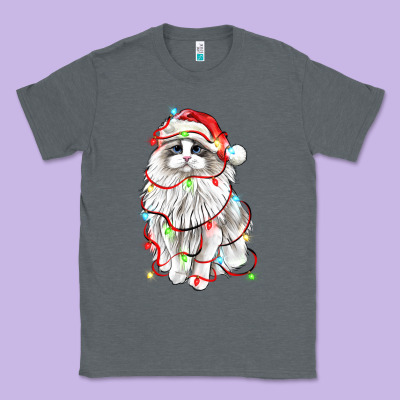 Christmas Ragdoll Cat Classic Tee Designed By Lillyallendesigns