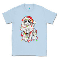 Dusty Blue christmas ragdoll cat Classic Tee - LillyAllenDesigns