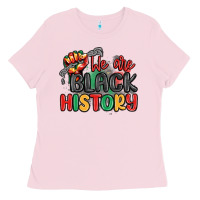 Bubblegum Pink we are black history Ladies Tee - MaliasSmallBusiness