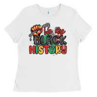White we are black history Ladies Tee - MaliasSmallBusiness