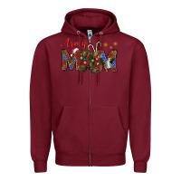 Burgundy Christmas army mom mother's day Zipper Hoodie - HowdyJamesFarm