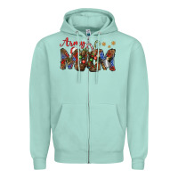 Seafoam Christmas army mom mother's day Zipper Hoodie - HowdyJamesFarm