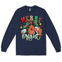 Navy merry and bright black man sneakers Long Sleeve Tee - RanaPortraitStore