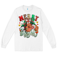 Merry And Bright Black Man Sneakers Long Sleeve Tee | Teevron
