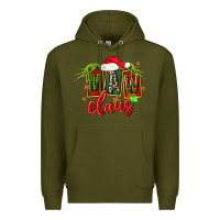 Army Green christmas maw claus Premium Hoodie - FaDigitalArtStudio