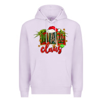 Lilac christmas maw claus Premium Hoodie - FaDigitalArtStudio
