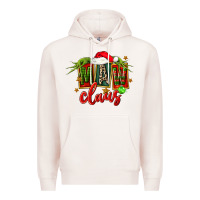 Pale Pink christmas maw claus Premium Hoodie - FaDigitalArtStudio