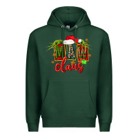 Sports Green christmas maw claus Premium Hoodie - FaDigitalArtStudio