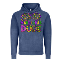Vintage Denim mardi gras celebration design Vintage Hoodie - LillyAllenDesigns