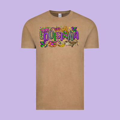 Louisiana Mardi Gras Vintage Tee Designed By Lillyallendesigns