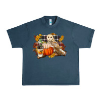 Midnight Navy Fall Barn Owl Urban Heavy Tee - LillyAllenDesigns