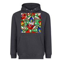 Smoke christmas coffee cups bell and candy cane with leopard and plaid Heavyweight Hoodie - BundleAndBundleShop