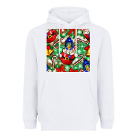 White christmas coffee cups bell and candy cane with leopard and plaid Heavyweight Hoodie - BundleAndBundleShop