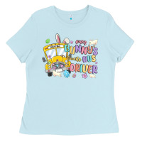Baby Blue every bunny's favorite bus driver malia Ladies Tee - MaliasSmallBusiness