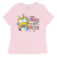 Bubblegum Pink every bunny's favorite bus driver malia Ladies Tee - MaliasSmallBusiness