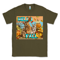 Army Green Hello Fall Classic Tee - LillyAllenDesigns