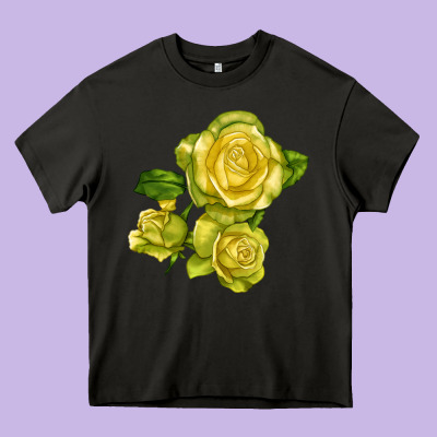 St. Patrick Rose Heavy Core Tee Designed By Lillyallendesigns