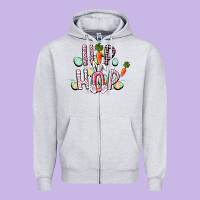 Hip Hop Easter Zipper Hoodie Designed By Cowgirlartshop