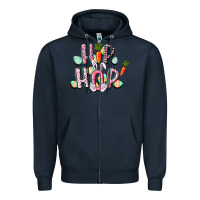 Navy Hip hop Easter Zipper Hoodie - CowGirlArtShop