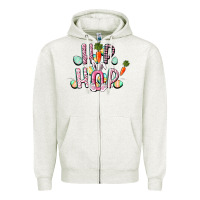 Oatmeal Heather Hip hop Easter Zipper Hoodie - CowGirlArtShop