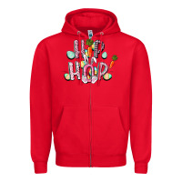 Red Hip hop Easter Zipper Hoodie - CowGirlArtShop
