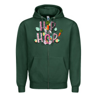 Sports Green Hip hop Easter Zipper Hoodie - CowGirlArtShop