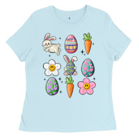 Baby Blue easter doodles Ladies Tee - MaliasSmallBusiness