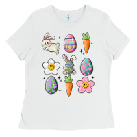 White easter doodles Ladies Tee - MaliasSmallBusiness
