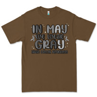In May We Wear Gray Brain Cancer Awareness Premium Tee | Teevron