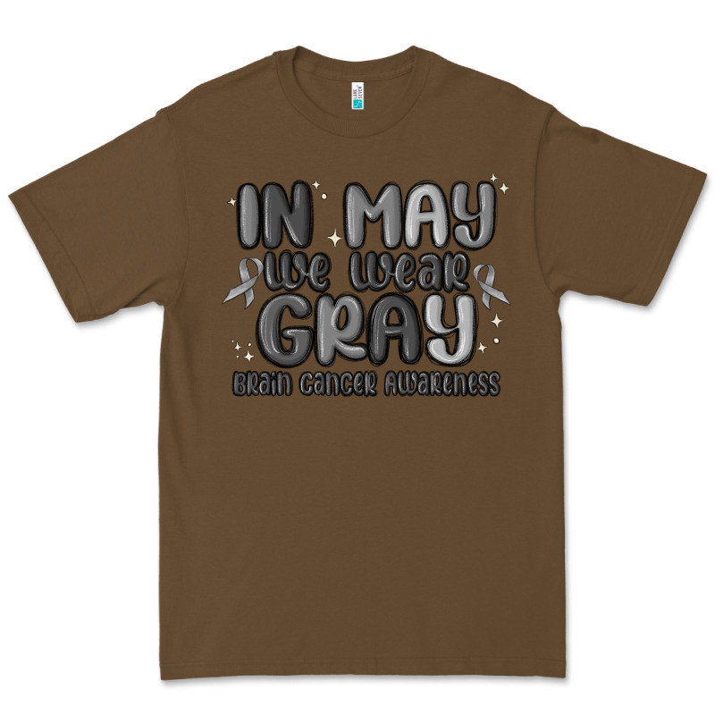In May We Wear Gray Brain Cancer Awareness Premium Tee by MaliasSmallBusiness | Teevron