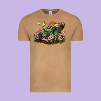 Monster Truck Sports Vintage Tee Designed By Lillyallendesigns