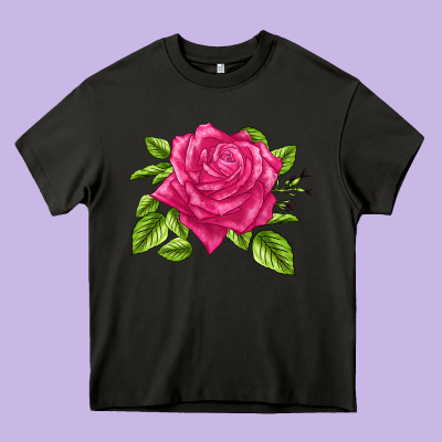 Perfume Delight Rose Heavy Core Tee Designed By Lillyallendesigns