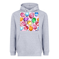 Heather Grey Easter Eggs Seamless Pattern Heavyweight Hoodie - BundleAndBundleShop