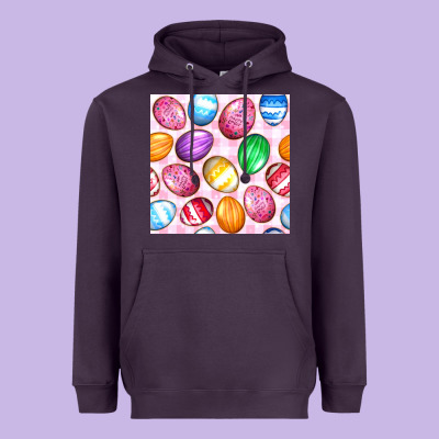 Easter Eggs Seamless Pattern Heavyweight Hoodie Designed By Bundleandbundleshop